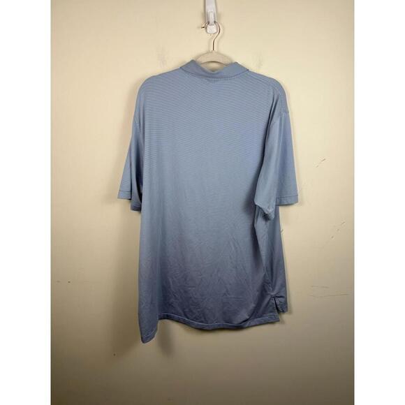 Peter Millar Summer Comfort Golf Polo Shirt Blue White Stripe XXL - Picture 4 of 7